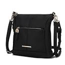 MKF Crossbody Bags for Women Purses and Handbags– PU Leather – Medium Over the Shoulder Side Messenger Bag, Nala Cb Black-black, Medium
