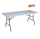6 Ft Bi-Fold Plastic Folding Table Indoor Outdoor Party Camp Dining Table