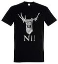 Urban Backwoods Knights of Ni Men T-Shirt Black Size S