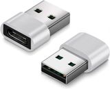 USB C To USB Adapters Laptop iPhone Type C Charger To USB Plug Convertor, 2-pack