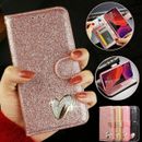 Shiny Bling Glitter flip Wallet Case For iPhone 15 14 13 12 15 Pro Max 7 8 SE 11