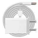 33W Charger for LG G3 A Charger Original Mobile Wall Charger Fast Charging Android Smartphone Qualcomm 3.0 Charger Hi Speed Rapid Fast Charger with 1.2m Micro Cable - (White, OP SE.I5)