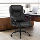Inbox Zero Big & Tall Ergonomic Faux Leather Conference Chair Upholstered in Brown/Gray | 43.5 H x 25 W x 25 D in | Wayfair