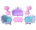 6 pz mobili casa bambola soggiorno rosa divano sedia divano poltrona