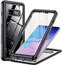 SPIDERCASE for Samsung Galaxy S10 Case Waterproof, [12FT Military-Grade Drop Protection] [IP68 Water Resistance] Full Body Heavy Duty Rugged Shock-Proof Case for S10 6.1"-Black