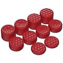 PlayVital Passion Red Ergonomic Stick Caps Thumb Grips for PS5 for PS4 Xbox Series X/S Xbox One Xbox One X/S Switch Pro Controller - with 3 Height Convex & Concave - Diamond Grain & Bomb Design
