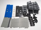 LEGO Train Bulk Lot Tracks Baseplates Wheels Metal Tracks Parts Pieces Builder