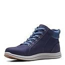 CLOUD STEPPERS BY CLARKS Womens Navy Lace-Up Cushioned Breeze Glide Round Toe Zip-Up Sneakers UK Size 4