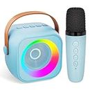 Amazmic Toys for Kids, Kids Karaoke Microphone Machine Toys, Fun Birthday Gift for Girls, Boys & Toddlers Music Toys Gifts for Girls 3,4, 5, 6, 7, 8, 9, 10 +Year Old(Blue 1mic)