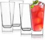ZENITY Transparent Water Glasses Crystal Cut Water Glasses Water, Drinking Juice Plaza Tumbler Glassware and Drinkware || 300 Ml Set of 6