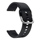 Gladiadora® 22mm Watch Strap with Stainless Steel Buckle Compatible with Samsung Galaxy Watch, S Pro,Realme S, Pro 4 Max, Ultra, Ultra 2, One Plus 22mm Smart Watch Strap (Pack of-1) (Black)