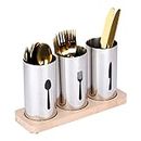 ROSTON Cutlery Holder Spoon, Knife, Fork, Chopstick, Cutlery Holder/Organizer Stand for Kitchen, Dining Table self draining. (Large)