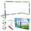 Football Goal Post Net With Pump Toy Indoor Outdoor Soccer Sport Games Mini Training Practice Set for Kids Children (Single)