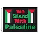 We Stand with Palestine Flag Garden Flags 3x5 Ft Double Sided Yard Sign Decor Yard Flag Outdoor Flag with Brass Grommets Party Yard Home Decor