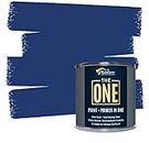THE ONE Paint & Primer: Most Durable Furniture Paint, Cabinet Paint, Front Door, Walls, Bathroom, Kitchen, Tile Paint and More - Quick Drying Paint for Interior/Exterior (Blue Satin, 250ml.)