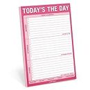 Knock Knock Today's The Day Pad, To Do List Note Pad, 6 x 9-inches