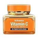 St.Botanica Vitamin C, E & Hyaluronic Acid Depigmentation Cream, 50g | Infused with Vitamin C| Brightens, Diminishes Pigmentation & Improves Texture | No Parabens & Sulphates | Vegan