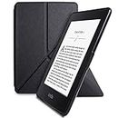 TASLAR Magnetic Lock Flip Cover Protective Pouch Slim Stand Case for Amazon Kindle Paperwhite 1/2/3 7th Generation Released in 2012/2013/2014/2015/2016/New 300 PPI Versions 6" inch Display, Black (NOT FIT FOR ANY OTHER MODELS)
