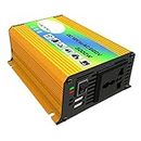 MERISHOPP 300W DC 12V to AC Inverter with 2 USB Charging Ports for Camping Outdoor Yellow 220V D Consumer Electronics | Vehicle Electronics & GPS | Car Electronics Accessories | Power Inverters