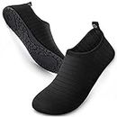 SIMARI Water Shoes Womens Mens Quick-Dry Barefoot for Beach Swim Surf Yoga Exercise SWS002 193-2 Black