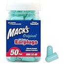 Mack's Original Soft Foam Earplugs, 50 Pair - 32dB Highest NRR, Comfortable Ear Plugs for Sleeping, Snoring, Work, Travel & Loud Events