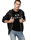 A|X ARMANI EXCHANGE mens Classic Crew Logo Tee T Shirt, Black, Small US