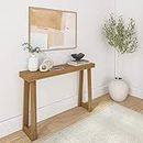 Plank+Beam Solid Wood Console Table, 46.25 Inch, Sofa Table, Narrow Entryway Table for Hallway, Behind The Couch, Living Room, Foyer, Easy Assembly, Pecan