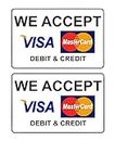 Asmi Collections Self Adhesive Credit Debit Card Sign Stickers - Set Of 2