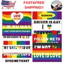 10Pcs Funny Gay LGBT Prank Bumper Stickers Magnetic Bumper Decals Funny Car Stic