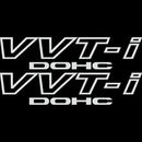 2x White  VVT-I DOHC Stickers Vinyl  For Toyota VVTI Corolla Supra JDM Celica