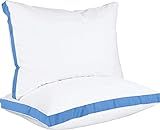 Utopia Bedding Bed Pillows for Sleeping Queen Size (Blue), Set of 2, Cooling Hotel Quality, Gusseted Pillow for Back, Stomach or Side Sleepers