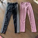 Adidas Bottoms | Adidas Size 10/12 Black Leggings And Lularoe Size “Tween” (10/12) Pink Leggings | Color: Black/Pink | Size: 10g
