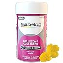Multicentrum Bellezza & Collagene, Integratore Alimentare con Collagene, Biotina, Vitamina C, Olio di Enotera, formula completa per pelle, capelli, unghie, Adulti, 30 capsule