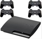 GUARANTEED Sony PlayStation 3 PS3 Console - Black - 4 Controllers - HDMI