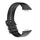 Strap Compatible with Huawei Watch Fit 2, Replacement Silicone Smart Watch Strap, Adjustable Watch Strap for Watch Fit 2, Easy to Clean (Black)