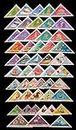 Stampex ISC~ Triangular Stamps - 50 Different Stamps from Worldwide, All Genuine Postage Stamps On Various Themes, Triangle Shaped Stamps ~ STAMPEX(Multicolor)