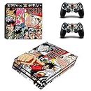 PS4 Pro Console Skin Set Vinyl Decals Stickers for Playstation 4 Pro Console Dualshock 2 Controllers One Piece Skin (PS4 Pro Only) by Mr Wonderful Skin