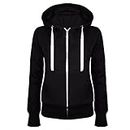 DOLKFU prime early access lightning deals today hooded sweatshirt women Zip Up Hoodies for Women Long Sleeve Loose Fit Hooded Pullover Drawstraing Casual Fashion Sweatshirts with Pocket Black XL