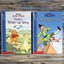 2x Libros Disney 1st Readers Winnie the Pooh’s Wake Up Song Mulan Saves the Day