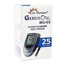 Dr. Morepen BG-03 Blood Glucose Test Strips, Pack of 25(No Glucometer)
