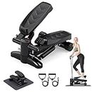 Tohoyard Stepper für Zuhause,Mini Stepper 150kg mit LCD-Monitor, Leise Swing Stepper for Butt and Cardio Training,Stair Stepper for Home Office,Schwarz
