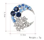 Fashion Star Moon Alloy Vintage Brooch Pin Women Jewelry Clothing Accessories