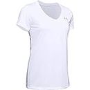 Under Armour Women Tech Short Sleeve V - Solid, Ladies T Shirt Made of 4-Way Stretch Fabric, Ultra-light & Breathable Running Apparel for Women