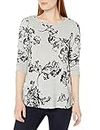 AGB Women's Brushed Hachi Top, Spaced Floral, Medium