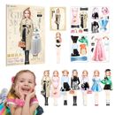 Magnetic Dress up Dolls Pretend and Play Travel Playset Toy Princess Dress up AU