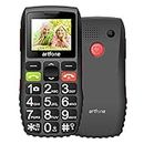 artfone C1 Black,Big Button Mobile Phone for Elderly, Unlocked Senior Mobile Phone with SOS,1400mAh Big Battery,Three Side Buttons More Easier