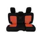 Bartact Jeep JLU Fold Down Armrest Seat Covers Rear Split Bench 2018 plus Wrangler 4 Door Tactical Series Black/Orange JLSC2018RFBN