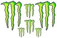 [Stedecals] Sticker Decals Compatible with [Monster] for Cars Motorbike Trucks Boats Skateboard Surfboard Snowboard Helmets Laptops Motocross (6 Pack)