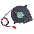 SYMFONIA DF-7530 12V 0.25A Brushless Turbine Air Blower Fan (Black) for Cooling PC CPU