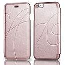 iPhone 6s Plus / 6 Plus Wallet Case, Reexir Slim Leather Folio Flip Case Cover with Card Holder for Apple iPhone 6 Plus / 6s Plus (Rose Gold)